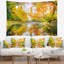 Forêt à chute lumineuse avec tapisserie river landscape-28494858
