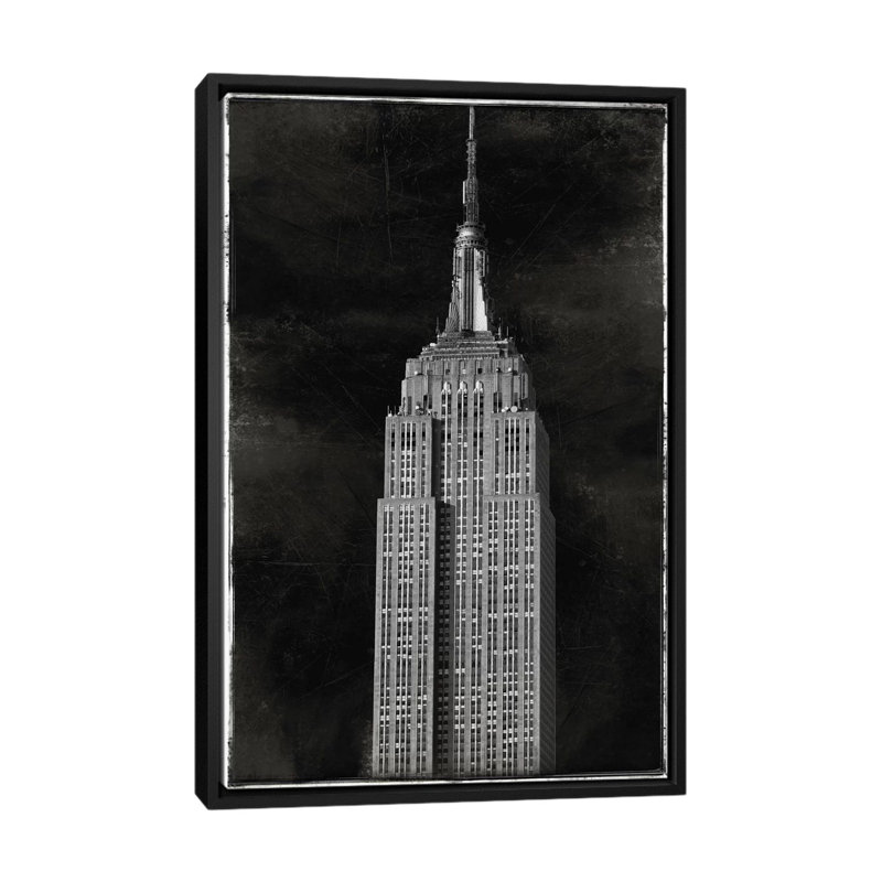 «Empire», impression sur toile, H 26 po x l 18 po x P 1,5 po, Toile encadrée noire, Pas de tapis