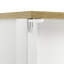 Grande table de chevet 3 tiroirs avec boutons en bois massif, ensemble de 2