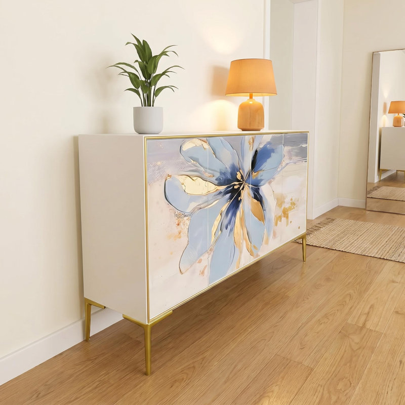 Four-door modern office storage cabinet