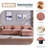 Oversized Sectional Sofa Cloud Couch For Living Room, Modern Chenille L Shaped Couch, Comfy Boucle Modular Sofa Sleeper With Movable Storage Ottoman, Phone Holder, USB Charging Port-1118111460