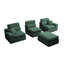 Canapé d'angle avec dossier haut, canapé en L avec chenille flammée, coussin en éponge haute densité à compression, canapé sans assemblage peu encombrant pour le salon, un appartement-1102129142