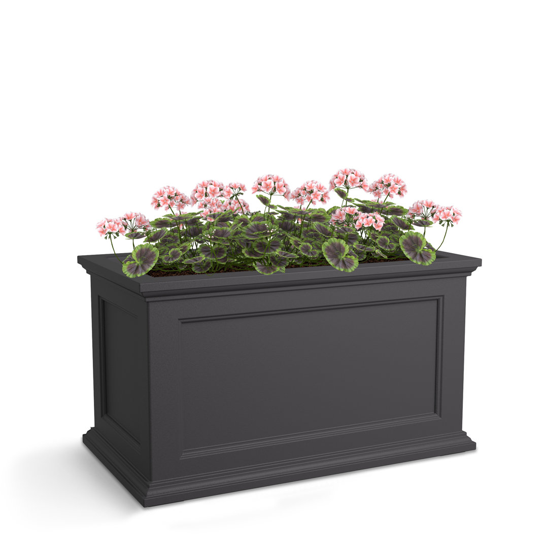 Anastasiya 20"x36" Resin Planter with Water Reservoir Winston Porter 