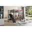 Lit mezzanine en métal avec bureau intégré-445701616
