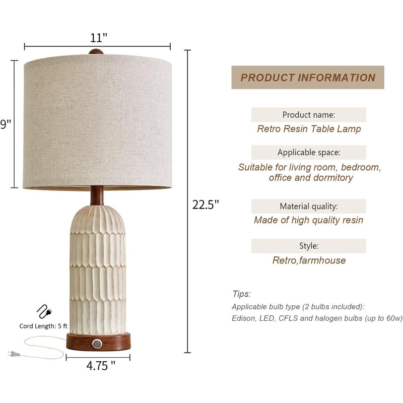Lampe de table USB en métal Roslyn
