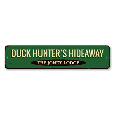 Duck Hunter Custom Aluminum Sign