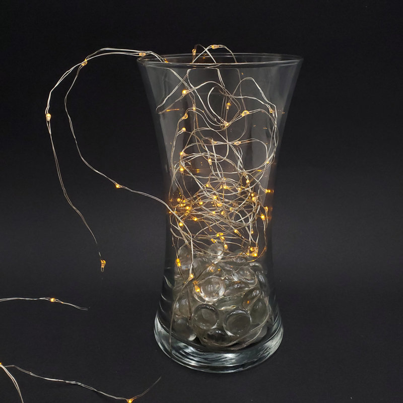  Guirlande lumineuse à piles DEL avec minuterie, ambre