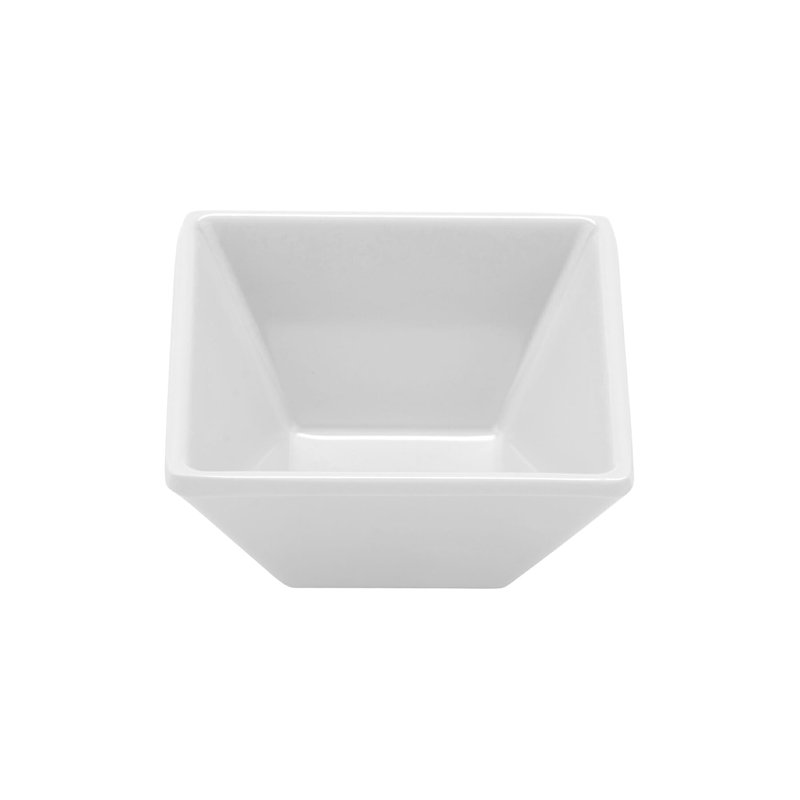 GET Melamine Break-Resistant Petite Square Bowl, 3 Ounce, White