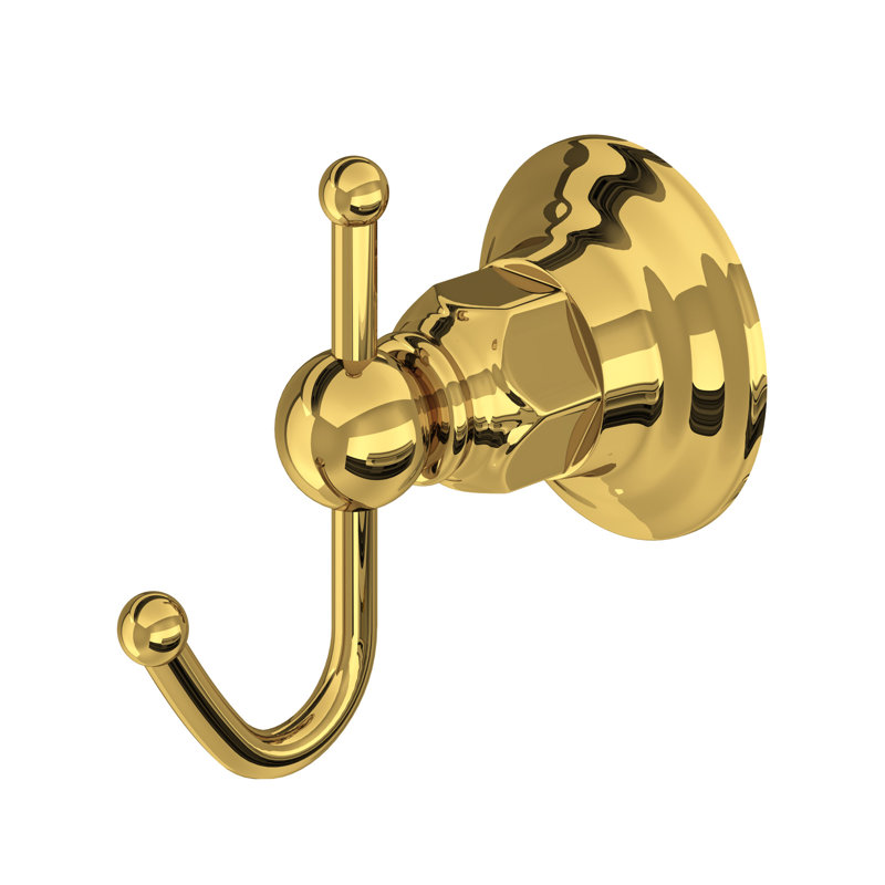 Country Bath Robe Hook, Unlacquered Brass