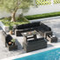 Outdoor 13-pieces Conversation Furniture Set with Table