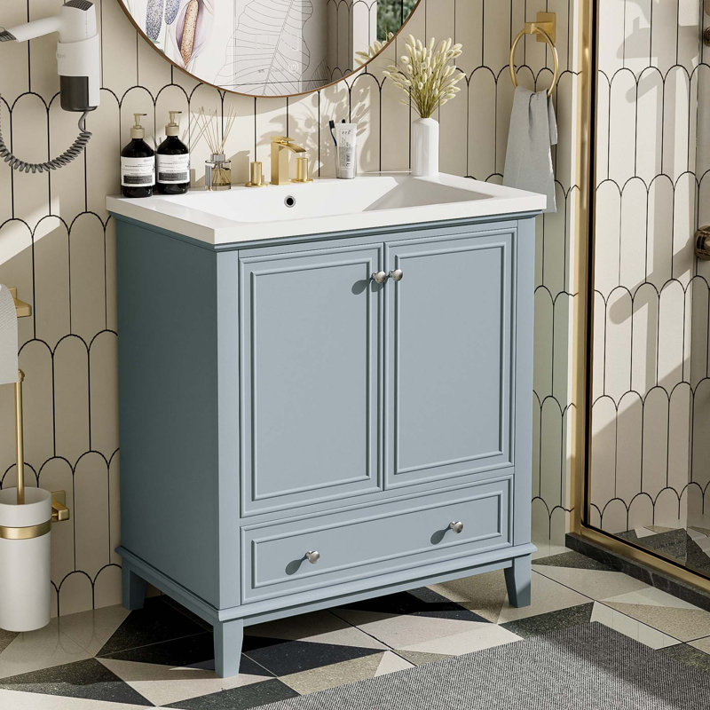 Versatile Bathroom Vanity with Premium Materials and Thoughtful Design, Green