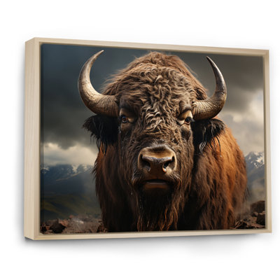 Buffalo Portrait - Bison Large Wall Art