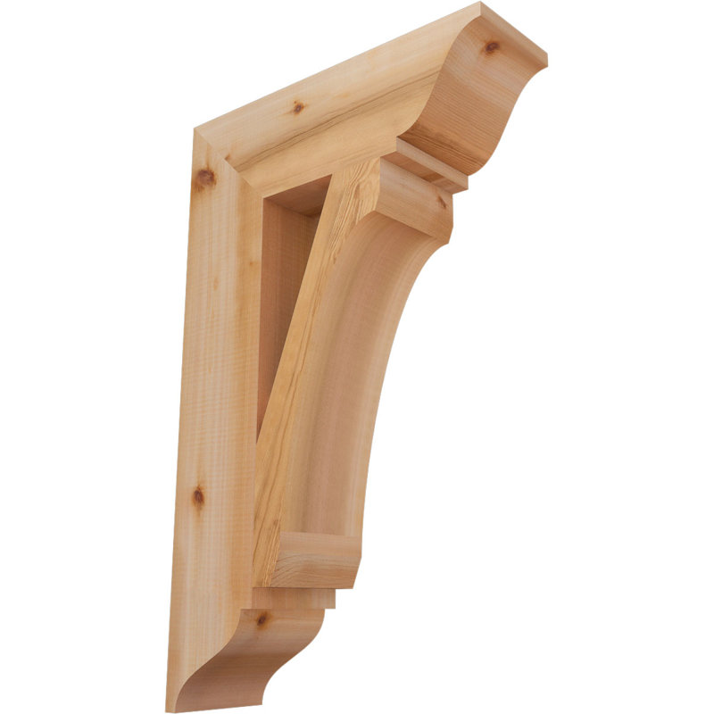 Support en bois rustique traditionnel BKTLEC01, Cèdre rouge de l'Ouest (lisse), H 32 po x l 5,5 po x P 20 po