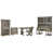 5 Pieces: Desk, Chair, Filing, Bookcase, Credenza