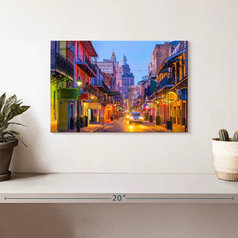 Nouvelle-Orléans, reproduction sur toile, H 8 po x l 12 po x P 1 po