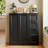 31.5" W Bathroom Cabinet, Freestanding Storage Cabinet with 4 Drawers, Double Doors-219654127
