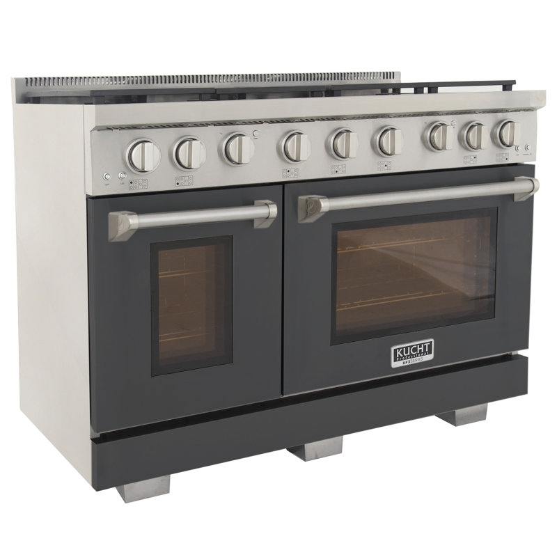 Kucht 48'' W Free Standing Range, Natural Gas, Grey