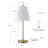 21.5 in. Modern Brass Bedside Table Lamp With In-line Switch