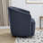 Armino Midnight Faux Leather Swivel Barrel Chair-1044140583