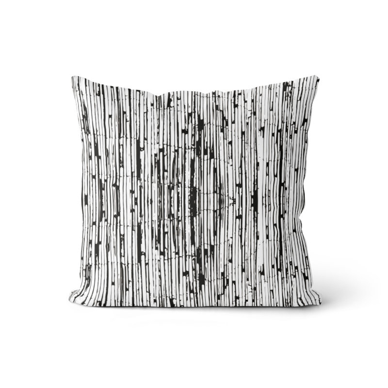 Housse de coussin Kaylee, Noir et blanc