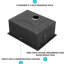 Évier de cuisine 23 po x 18 po x 9 po en acier inoxydable noir. Acier inoxydable de qualité. Surface nano pour un nettoyage facile. Guide de l'eau en forme de X pour un meilleur drainage. Avec les matériaux d'installation