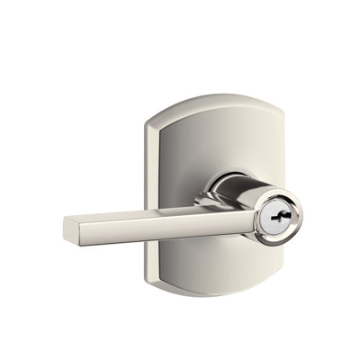 Upland  Lever with Greenwich Trim Keyed Entry Lock