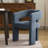 Modern Upholstered Dining Arm Chair, Solid Wood Frame-1401967631
