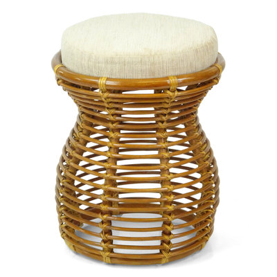 Adero Rattan Vanity Stool by Bayou Breeze