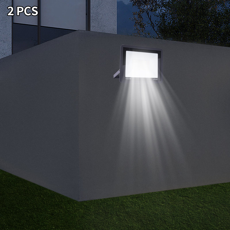 100W LED Outdoor Security Flood Light 2 Pcs