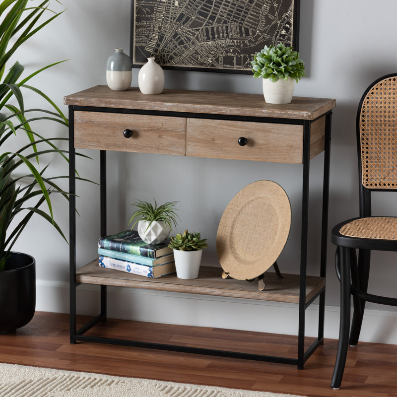 Console en bois massif 31,5 po