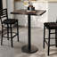 Plateau de table commercial en bois massif de L 30 po x l 24 po avec base de bar d'une hauteur de 18 po-776346346-776346350-776346345