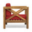 Chaise Mid-Century en bois avec coussin d'eau, 30,88 po x 27,26 po, 41,72 lb