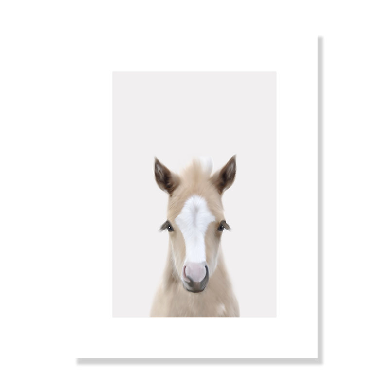 Baby Horse 1, impression sur papier, H 16 po x l 12 po x P 1 po, Papier