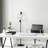 Modern Floor Lamp, Black & White, 33 x 33 x 63.8 inches | Metal Body, Glass Caps (2 pcs 7.9 in & 2 pcs 5.9 in) | IP20, 4 x E14 Max 40W | Industrial & Scandinavian Design, Perfect for Living Room & Bedroom-1494562327