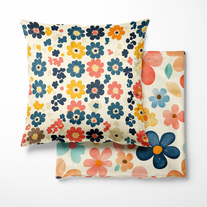 Coussin 2 pièces Patchwork, H 16 po x l 16 po