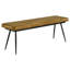 Banc à coussin capitonné noir et chameau