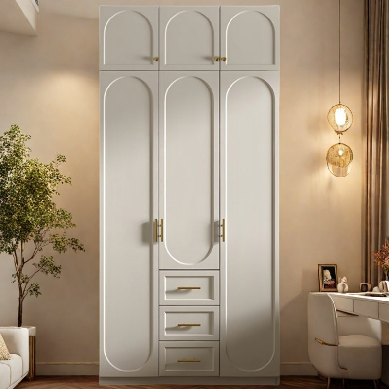 Garde-robe moderne simple de couleur unie, 97.64" H x 47.24" W x 21.65" D