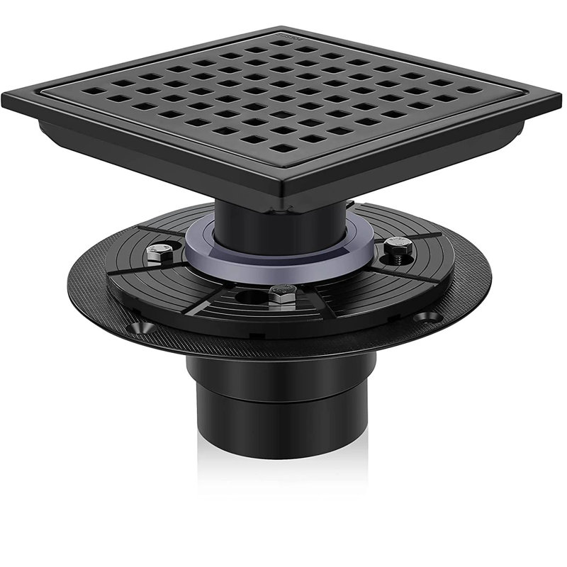 Drain de douche à carreler, Noir mat