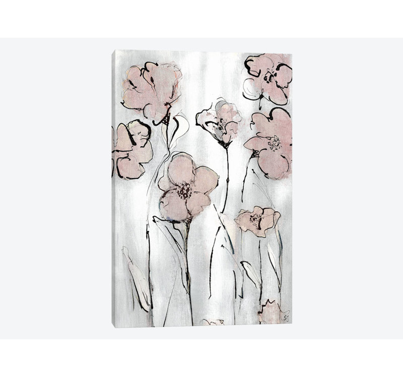 «Wildflowers I», reproduction sur toile, H 12 po x l 8 po x P 0,75 po, Pas de tapis, Toile tendue