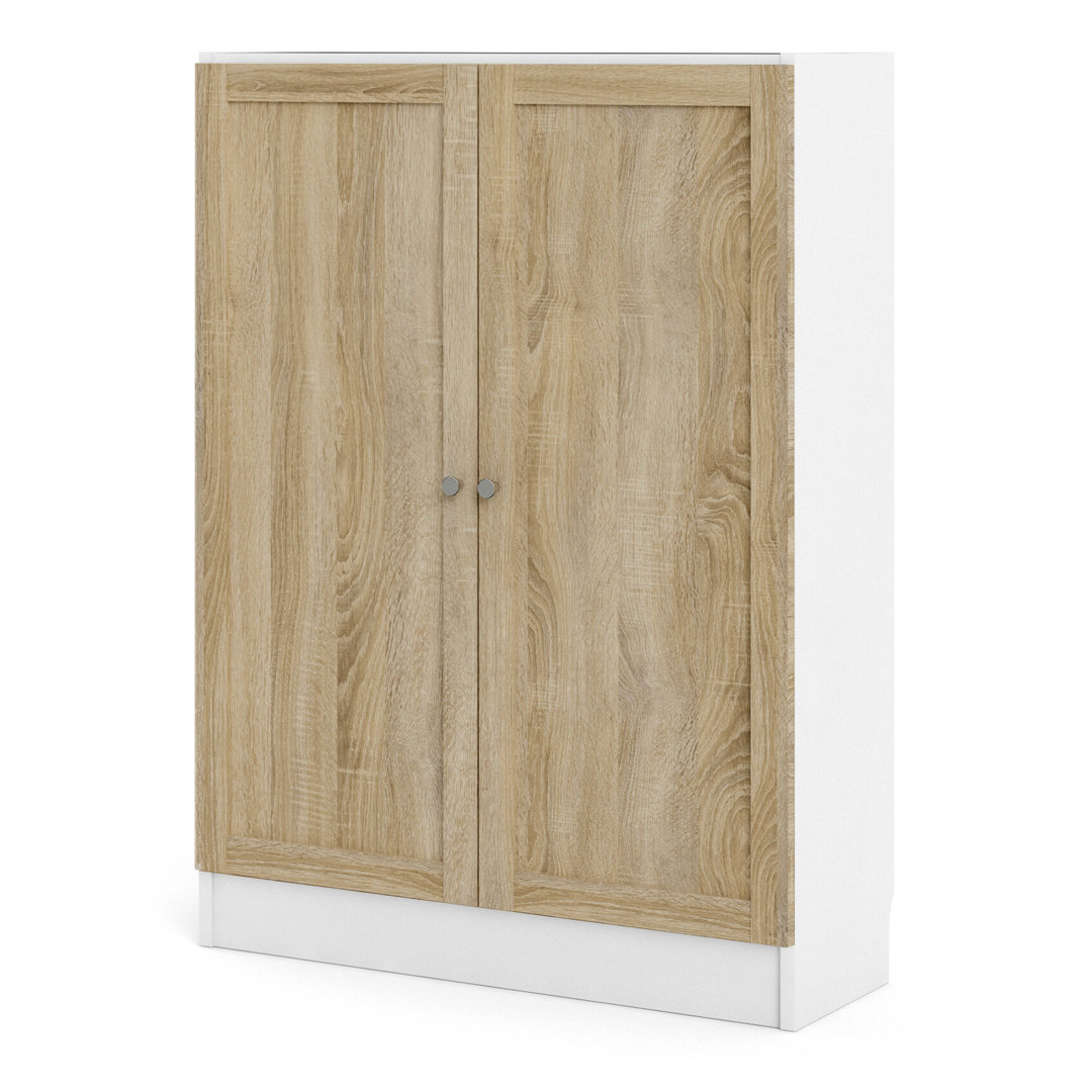 Basic Low Wide Storage Cabinet (2 Shelves) with 2 Doors