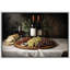 «Rustic Wine and Grapes Still Life», œuvre d'art classique, impression sur toile encadrée-126030580-126030585
