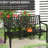 50" Outdoor Metal Porch Bench , Black Slatted Seat For Garden, Backyard, Poolside, Lawn. Stable & Long-Lasting, Comfy 2 People, Easy To Clean Every So Often By Patio With Construction Pool Area,