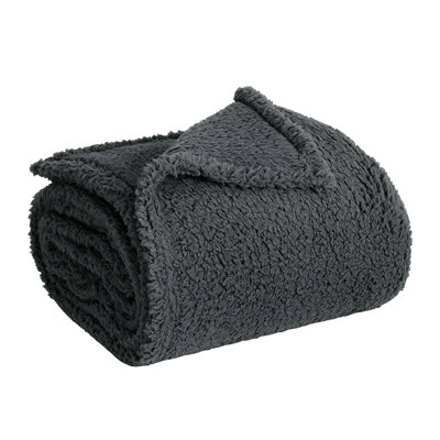 Jeté ultra doux en sherpa pour canapé