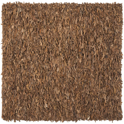 Leather Shag Hand Knotted Leather Rug