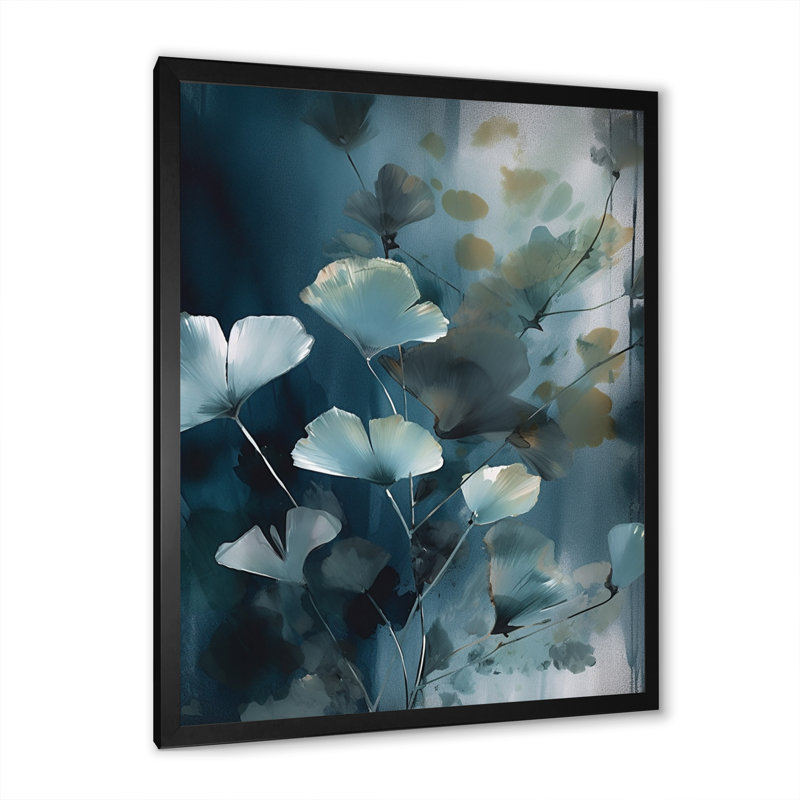 Rudaina Mystique de fougère II sur toile, H 20 po x l 12 po x P 1 po, Cadre photo noir