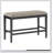 Dark  Finish Counter Height Bench 1pc Fabric Upholstered Casual Style Dining Room Furniture