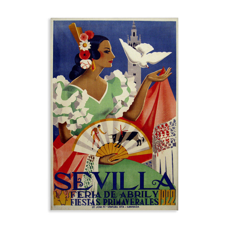 Toile rétro Seville, culture par Marcus Jules, H 24 po x l 16 po