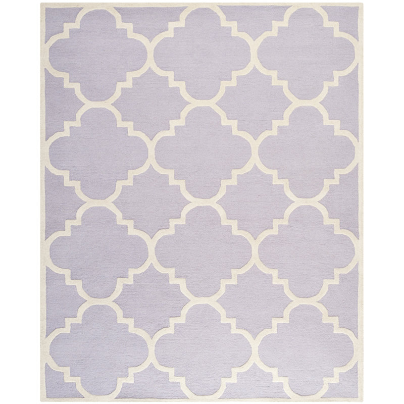 Sanyla Hand Tufted Wool Geometric Rug, Rectangle 6' x 9'