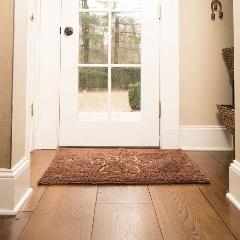 Petit tapis de porte pour chien sale gris brumeux DGS Pet Products 23 po x 16 po x 2 po, Petit (l 16 po x P 23 po x H 2 po)