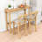 3- Piece Rectangular Wood Bar Height Dining Set with Upholstered Chairs-1064692364